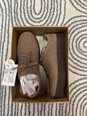 NWT FitFlop Rally Tumbled Nubuck Crepe Sneakers - Size 7.5 - minky grey
